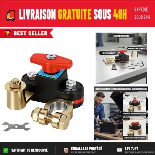 Coupe circuit batterie 12v - coupe,