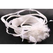 Serre tête cérémonie Beth en sisal blanchi-Taille unique