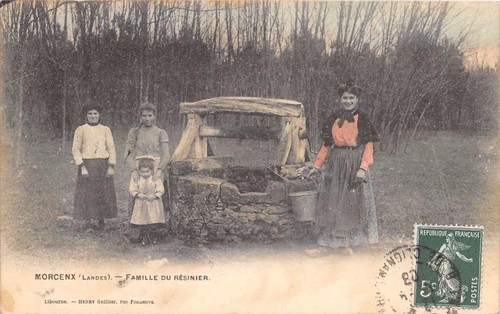 Cpa morcenx famille - morcenx, du