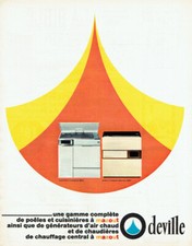 Publicité Advertising 1020 1966  Deville générateur air chaud chauff centr mazou
