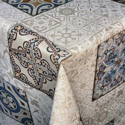 Nappe jacquard recouvert coton - nappe,