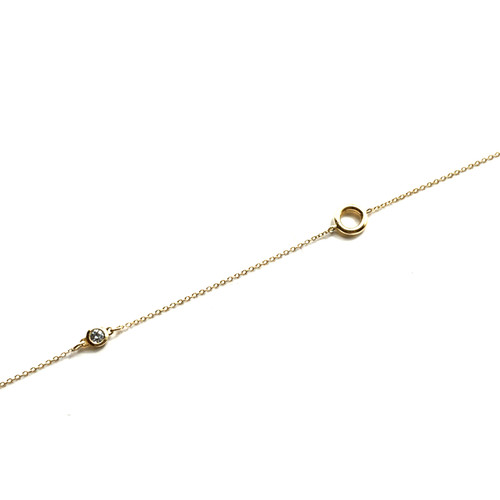 Bracelet topaze blanche or - blanche,