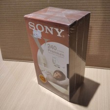 cassette vidéo VHS vierge NEUVE scellée sealed - SONY premium 240 lot de 3