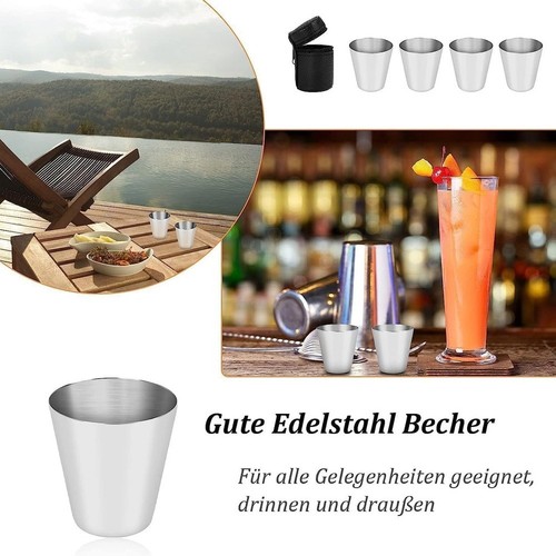 Lot tasses en acier - lot,