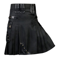 Femmes Gothique Jupe Plissée Poche Hommes Ecosse Kilt Patineuse Punk Rétro Rave
