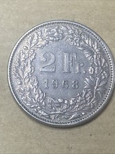 Piece 2 Francs Suisse 1968