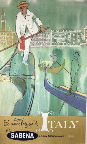 Affiche poster sabena - ,