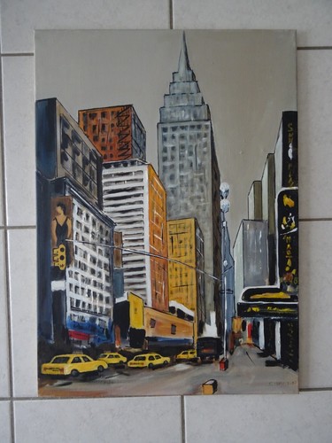 Tableau huile sur toile - tableau,