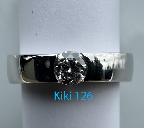 Bague solitaire blanc 18 - bague,