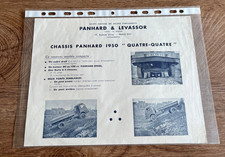 brochure de camion N202 panhard & levassor chassis 1950 quatre quatre