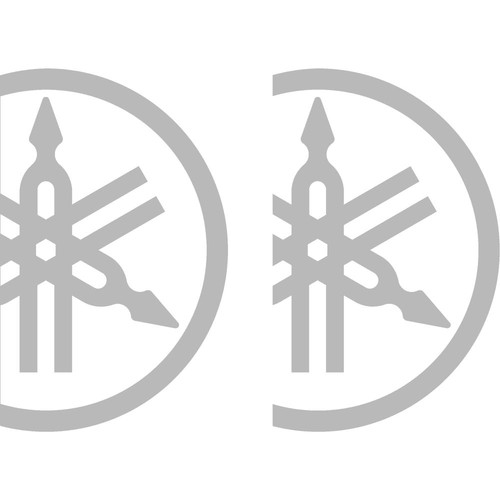 Coppia adhésifs gris - gris, logo