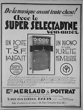 PUBLICITÉ 1928 POSTE TSF