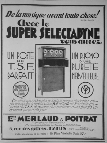 Publicité 1928 poste tsf - publicitÉ,