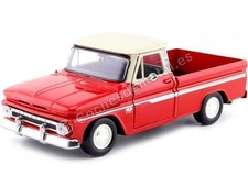 1966 Chevrolet C10 Fleetside Pickup Rojo/Crema 1:24 Motor Max 73355