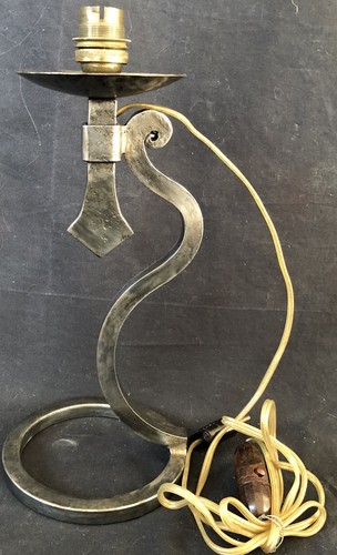 Lampe brutaliste fer forgé - lampe,