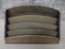 LBC E4/ BOITE DE RANGEMENT TRIEUR DE COURRIER PORTE-LETTRES EN BOIS DE NOYER