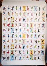 Rare Ancienne Planche TINTIN Jeu de Cartes Rombaldi Casterman 70x100 Collection