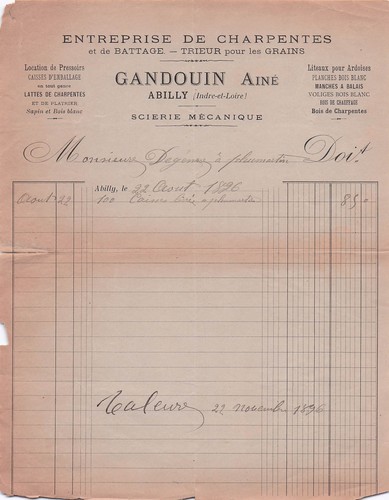 Abilly scierie gandouin - 37,