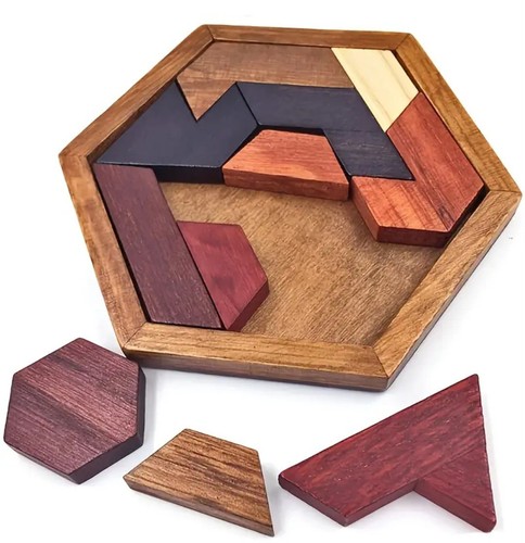 Puzzle octogonal bois - en,