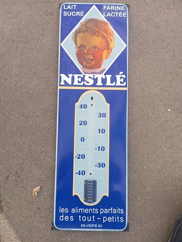 Plaque emaillee thermometre - plaque,