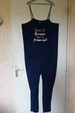 Pyjama combinaison longue marine/lurex "licornes" Etam - L