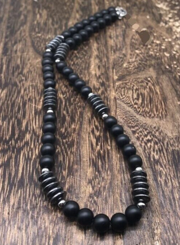 Collier homme perles 8mm - collier,
