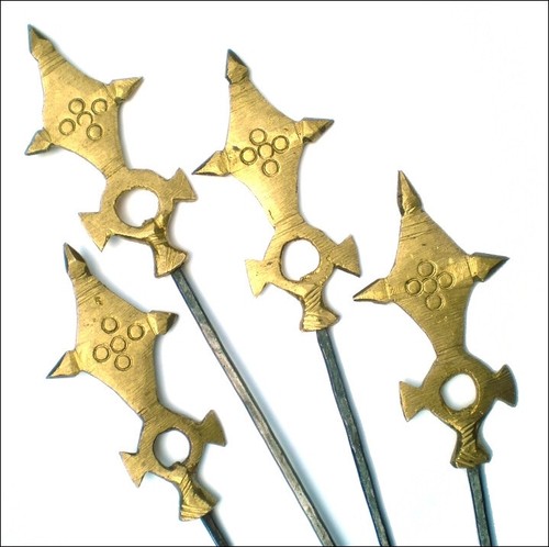 Piques brochettes acier decor - piques,
