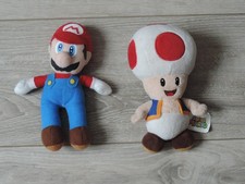 PELUCHES NINTENDO : MARIO (20 CM) ET TODD (22 CM)