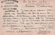 54* VEZELISE courrier quincaillerie ��mougenel��      RL57,1394