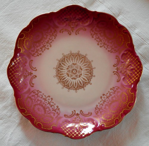 Porcelaine assiette à - :,