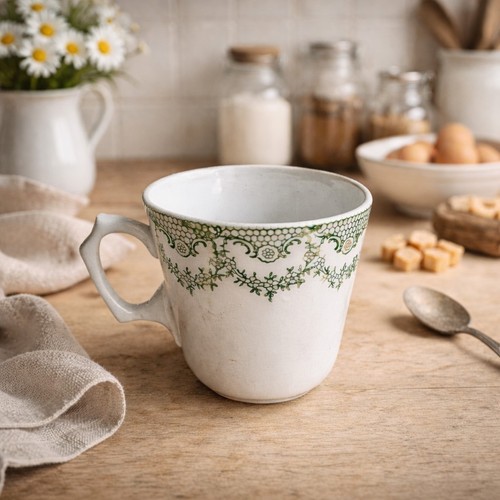 Tasse ancienne faïence - ancienne, en