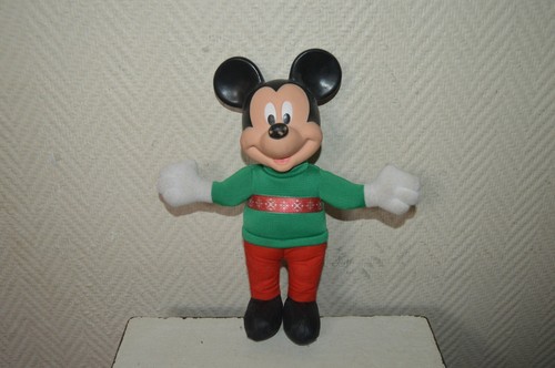 Figurine peluche mickey noel - mickey,