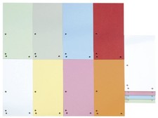 Lot de 100 intercalaires - Couleurs assorties - Format 1/3 A4 - En carton rec...