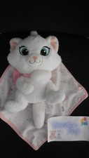 doudou peluche chat Marie Les aristochats couverture rose blanc DISNEY