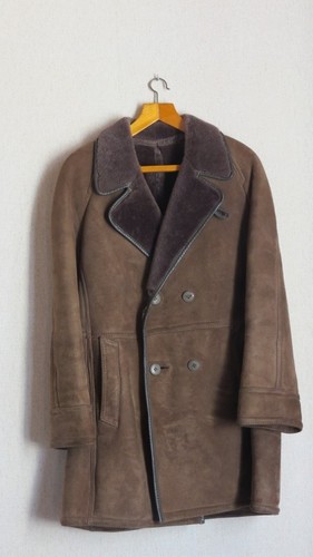 Manteau vintage en - en, peau