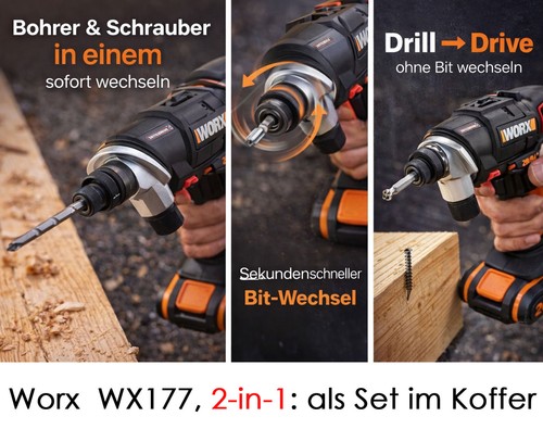 Worx wx177 perceuse visseuse - perceuse,