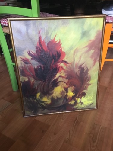Huile sur toile - , abstrait