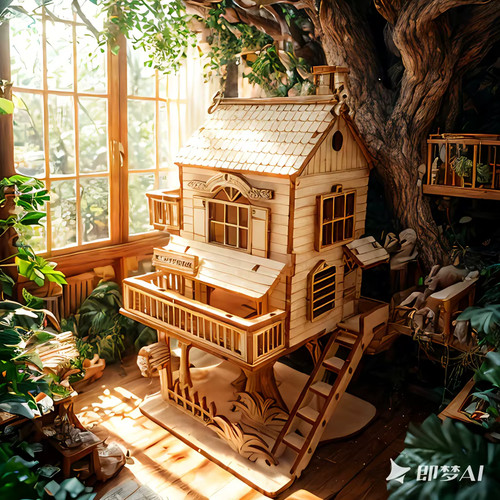 Puzzle maison arbre - 3d,