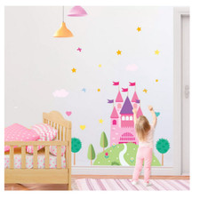 Sticker géant princesse - déco chambre d'enfants - déco murale chambre fille