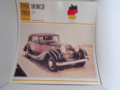 Fiche carte card voiture car - carte,