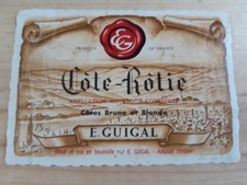 étiquette vin Côte Rôtie ancienne Domaine Etienne GUIGAL Rhone wine label