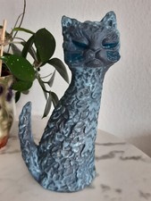 Chat bleu céramique jema - bleu,