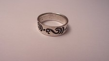 bague en argent massif, serpent t. 68