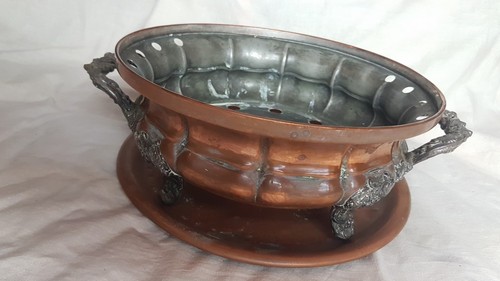 Ancien chauffe plat cuivre - chauffe,
