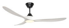 Ventilateur de plafond Télécommande Lampe LED Ventilateur Eco Genuino Noir Blanc