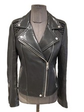 Superbe Blouson Perfecto Cuir Noir Modèle Madone Maje 38 Tbe Authentique 