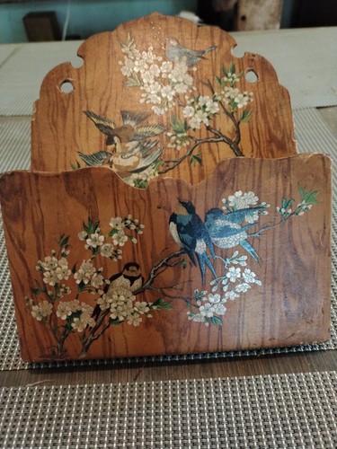 Porte courrier mural bois - courrier,