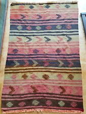 ancien tapis laine kilim turc vintage années 40/50   157/102 cm