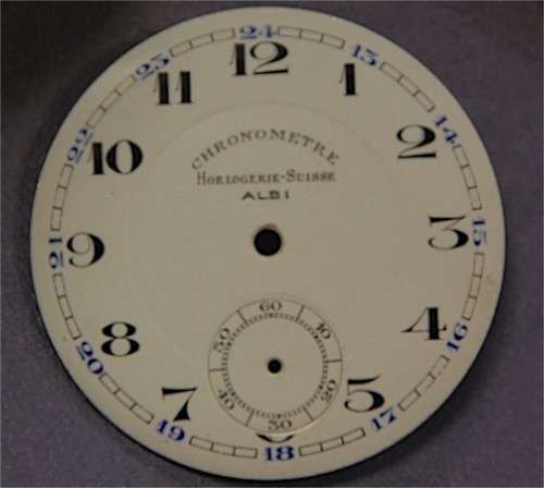 Cadran fond montre à - de,