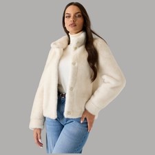 Guess Veste Blanche En Éco-Fourrure Femme Art. LUNA W5BL64 W3920 G012